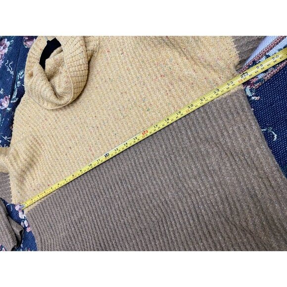 Kori America Waffle Knit Sweaters Womens Medium Cowl neck Fall Cozy Cottagecore - Picture 6 of 12